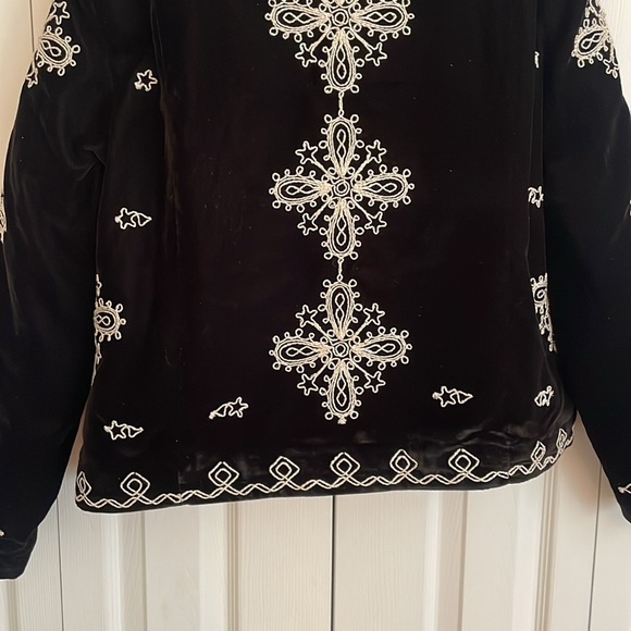 New Free People Mia Black Velvet Jacket size Small - Picture 11 of 16